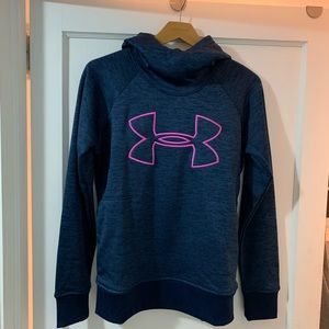 blue and pink under armour hoodie